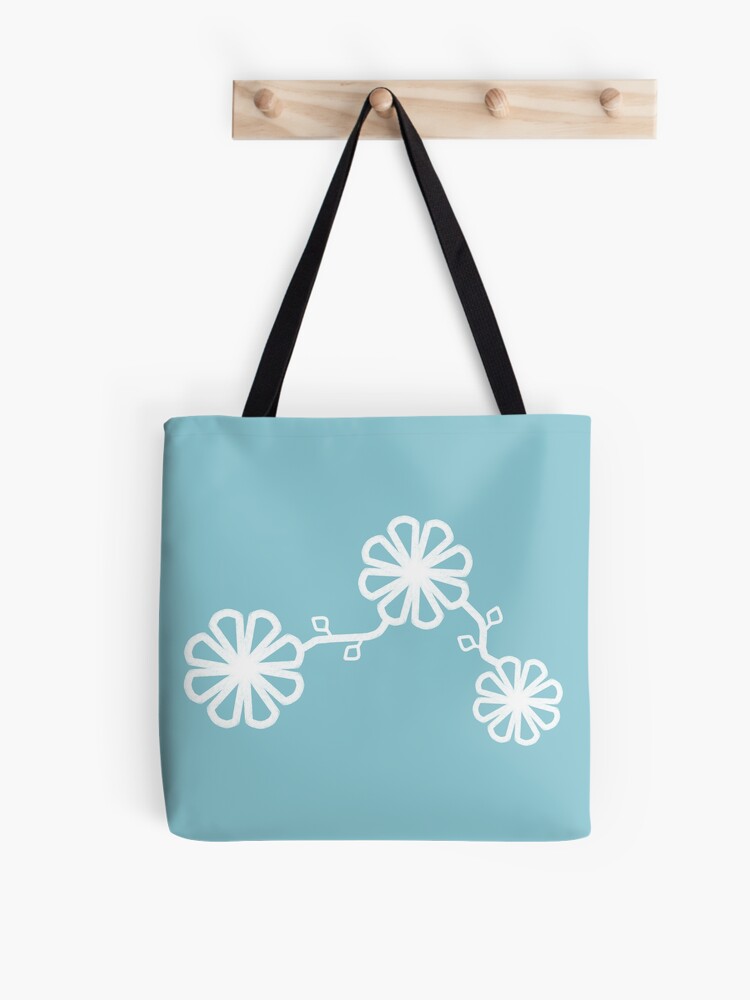 Thumbnail 1 of 2, Tote Bag, Minimalist Flower design Teal Background designed and sold by CarlaBaremb.