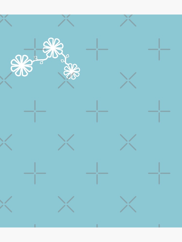 Thumbnail 3 of 3, Backpack, Minimalist Flower design Teal Background designed and sold by CarlaBaremb.