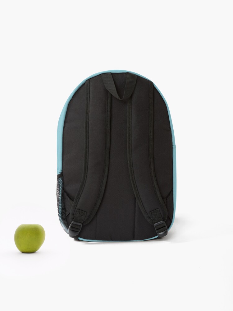 Thumbnail 2 of 3, Backpack, Minimalist Flower design Teal Background designed and sold by CarlaBaremb.