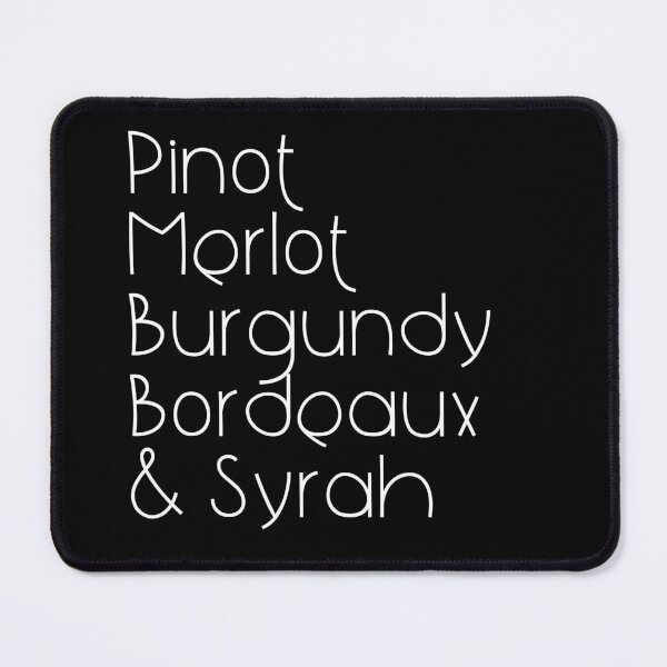 Item preview, Red Wine Types List Elegant Text Design designed and sold by EarthArtDesigns.