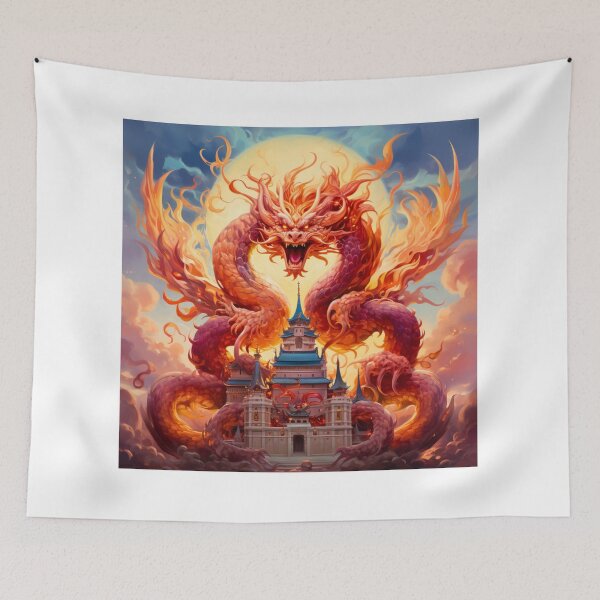 Item preview, Chinese Fire Dragon Guardian designed and sold by acrylicartp.