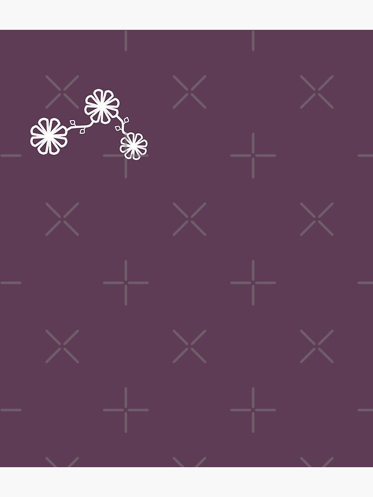 Thumbnail 3 of 3, Backpack, Flower Design Chalk Texture Purple Background designed and sold by CarlaBaremb.