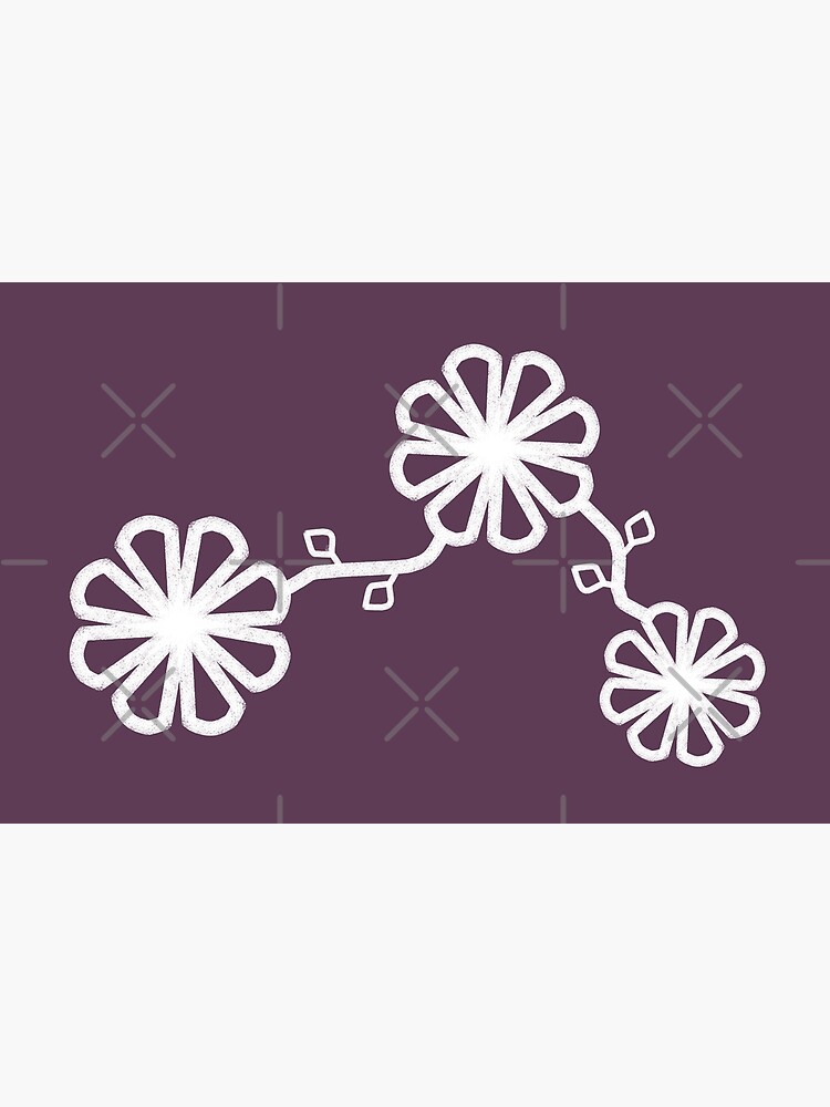 Thumbnail 2 of 2, Laptop Sleeve, Flower Design Chalk Texture Purple Background designed and sold by CarlaBaremb.