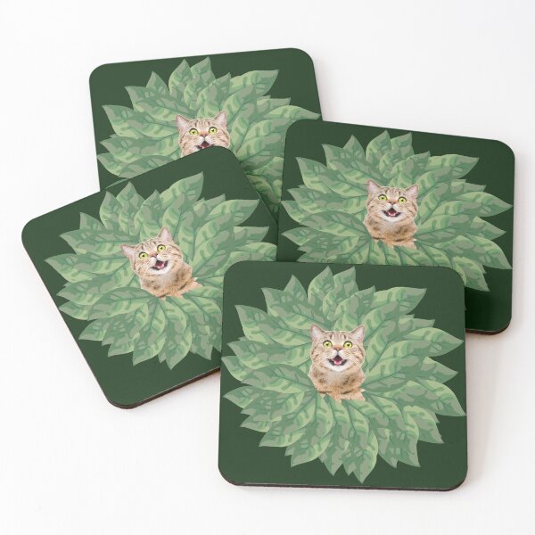 Item preview, Cat Head In A Leaf Wreath designed and sold by Shauntoleary.