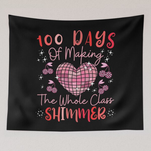 Item preview, Funny 100 Days of Making the Whole Class Shimmer Haert ball disco Retro designed and sold by ArtByKatti.