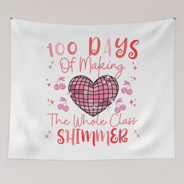 Item preview, Funny 100 Days of Making the Whole Class Shimmer Haert ball disco Groovy designed and sold by ArtByKatti.