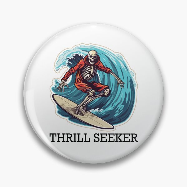 Item preview, Skeleton Surfer - Thrill Seeker (Black Lettering) designed and sold by VelvetRoom.