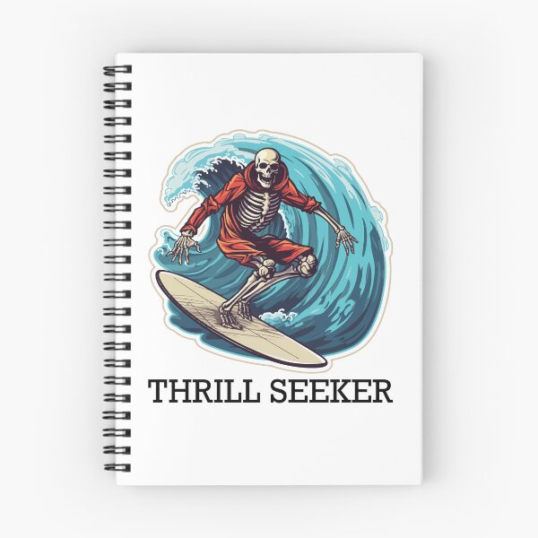 Item preview, Skeleton Surfer - Thrill Seeker (Black Lettering) designed and sold by VelvetRoom.