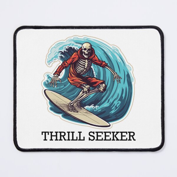 Item preview, Skeleton Surfer - Thrill Seeker (Black Lettering) designed and sold by VelvetRoom.