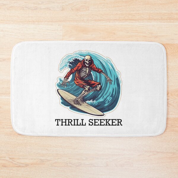 Item preview, Skeleton Surfer - Thrill Seeker (Black Lettering) designed and sold by VelvetRoom.