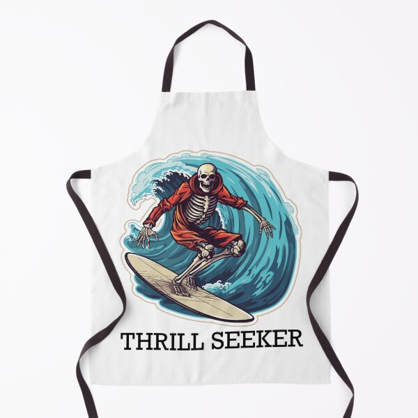 Item preview, Skeleton Surfer - Thrill Seeker (Black Lettering) designed and sold by VelvetRoom.