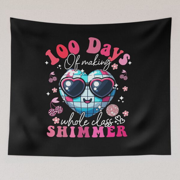 Item preview, Funny 100 Days of Making the Whole Class Shimmer Haert ball disco groovy designed and sold by ArtByKatti.