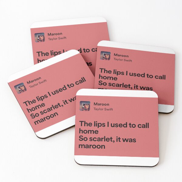 Item preview, taylor swift maroon lyrics designed and sold by surehan.