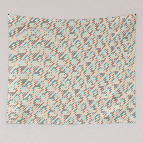 Item preview, Harmony in Zig Zag: Pale Red, Blue, Yellow on Grey designed and sold by ZipperDragon88.