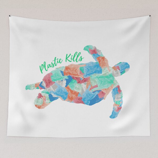 Item preview, Plastic Kills Sea Turtles designed and sold by ZAReptiles.