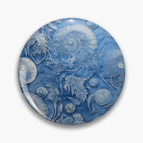 Item preview, Antique Toile de Ammonite in Soft Denim Blue designed and sold by Shelly Little.