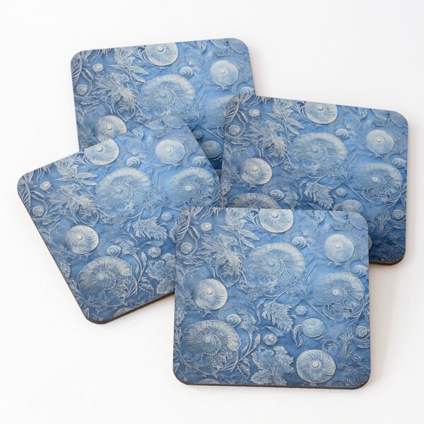 Item preview, Antique Toile de Ammonite in Soft Denim Blue designed and sold by Shelly Little.