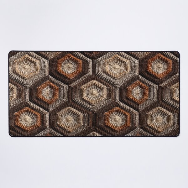 Item preview, Warm Tones Geometric Knit: Cozy Hexagon Pattern for Home and Apparel designed and sold by David Balzen.
