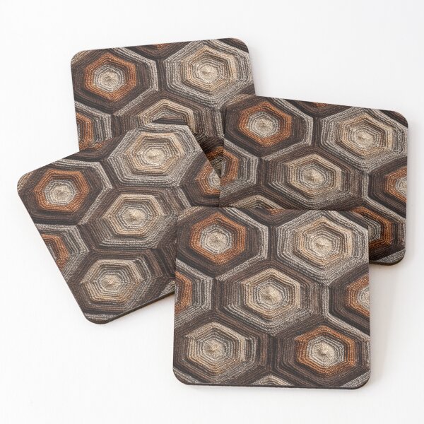 Item preview, Warm Tones Geometric Knit: Cozy Hexagon Pattern for Home and Apparel designed and sold by David Balzen.