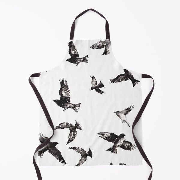 Item preview, Tiled Black and White Bird Pattern designed and sold by dcrc.