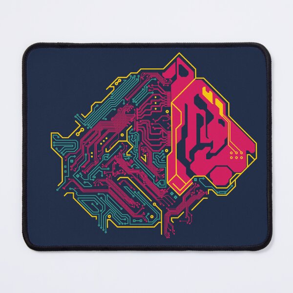 Item preview, futuristic cyber tiger with matching colours retro style designed and sold by NiamLab.