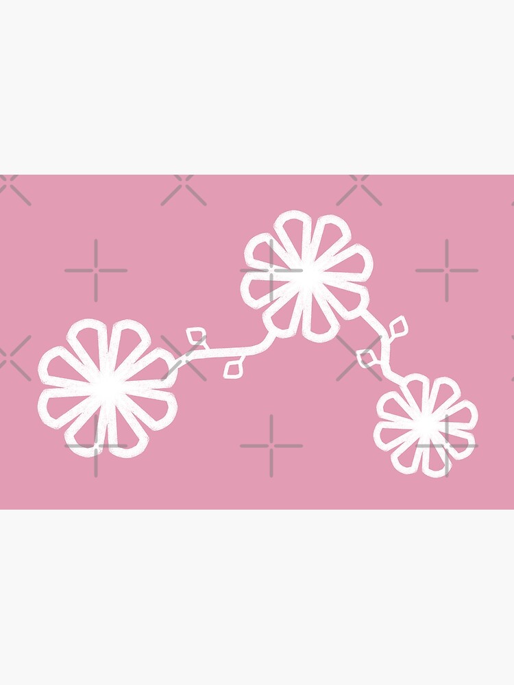 Thumbnail 2 of 2, Laptop Sleeve, Flower Design Chalk Texture Pink Background designed and sold by CarlaBaremb.