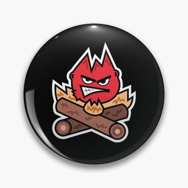 Item preview, Heated angry camp fire face with furious flames designed and sold by doseofwin.