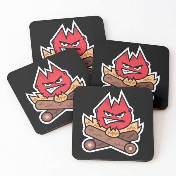 Item preview, Heated angry camp fire face with furious flames designed and sold by doseofwin.
