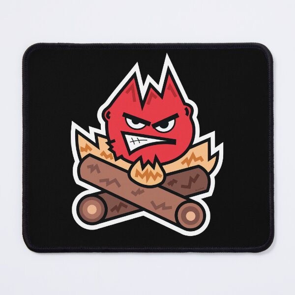 Item preview, Heated angry camp fire face with furious flames designed and sold by doseofwin.