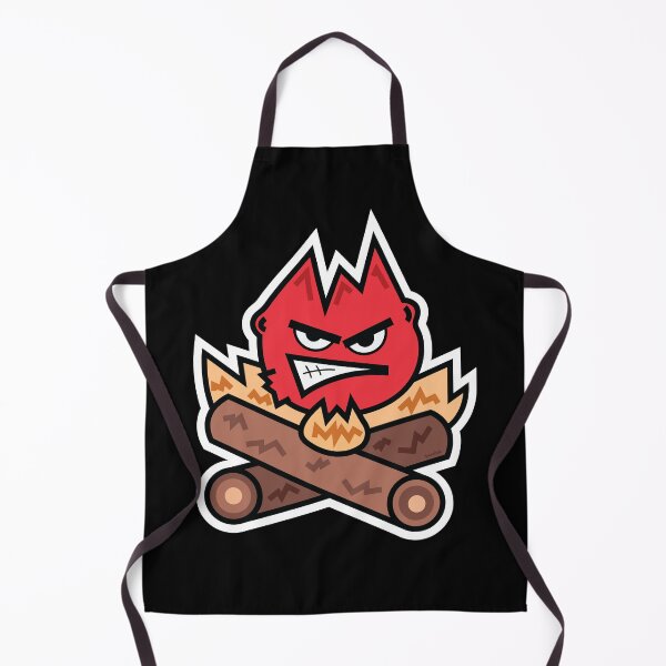 Item preview, Heated angry camp fire face with furious flames designed and sold by doseofwin.