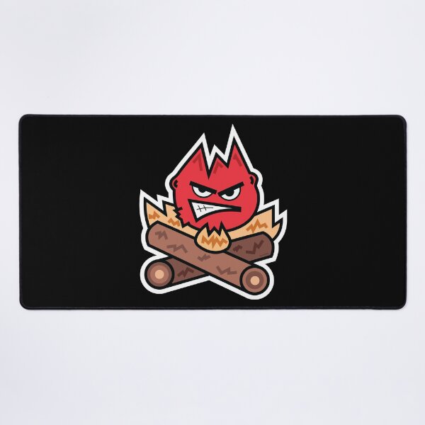 Item preview, Heated angry camp fire face with furious flames designed and sold by doseofwin.