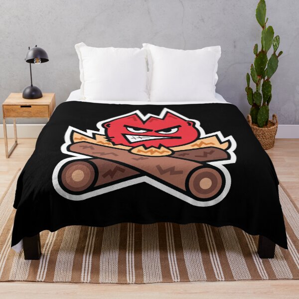 Item preview, Heated angry camp fire face with furious flames designed and sold by doseofwin.