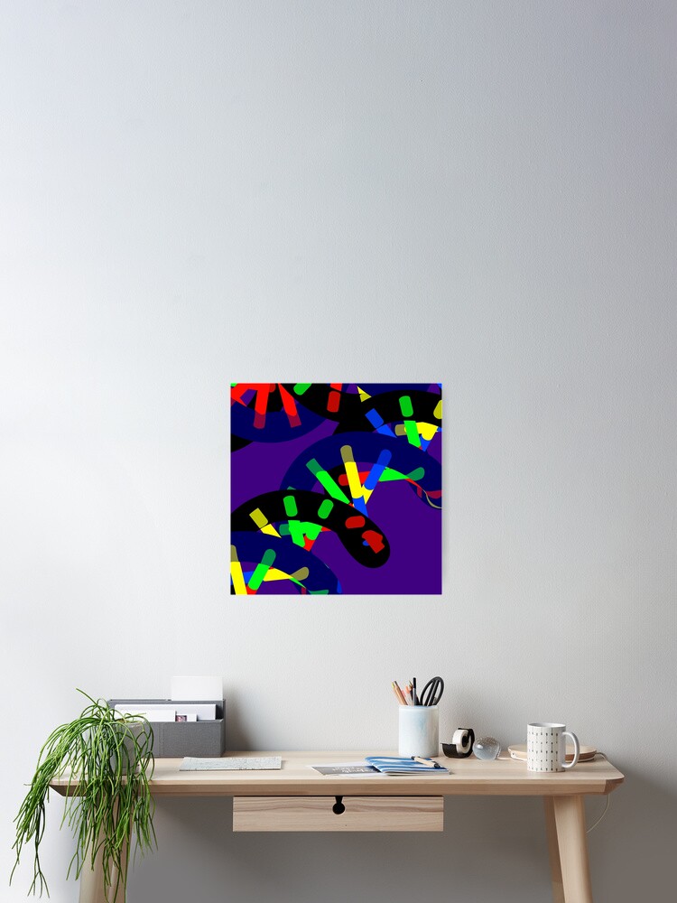 Thumbnail 2 of 3, Poster, DNA Candy Abstract #31 designed and sold by Kightleys.