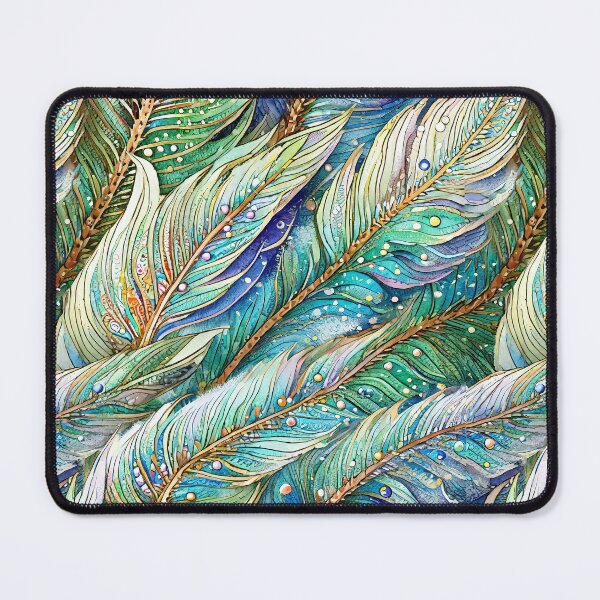 Item preview, Enchanting Feather Mosaic - Handcrafted Zentangle Pattern Artwork designed and sold by Ladyfyre.