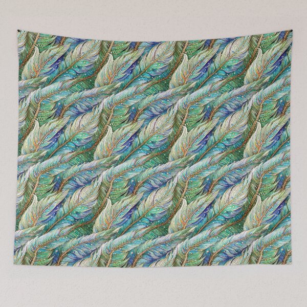 Item preview, Enchanting Feather Mosaic - Handcrafted Zentangle Pattern Artwork designed and sold by Ladyfyre.