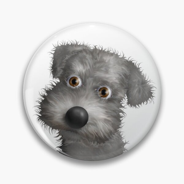 Item preview, Schnoodle (Gray) Cartoon Dog designed and sold by mistersmileyfac.