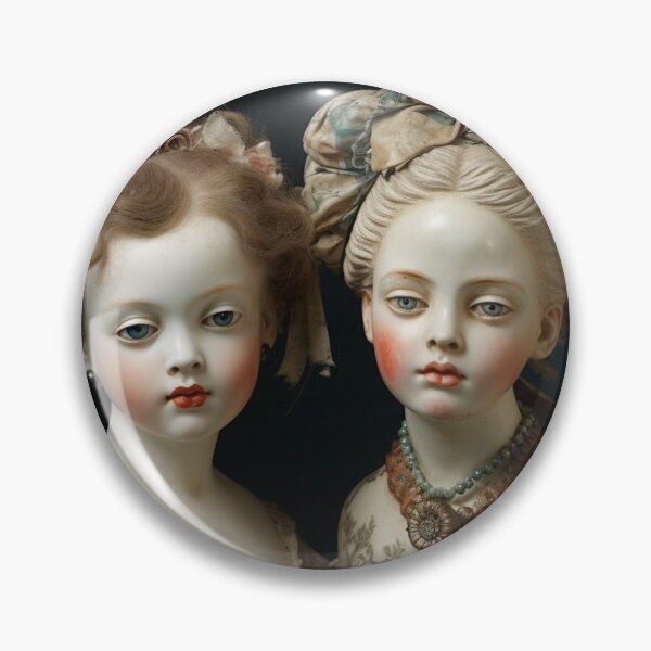 Item preview, Lovely pair of antique Victorian Doll Heads designed and sold by Shelly Little.