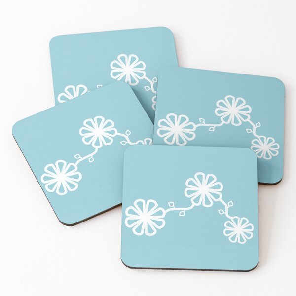 Item preview, Minimalist Flower design Teal Background designed and sold by CarlaBaremb.