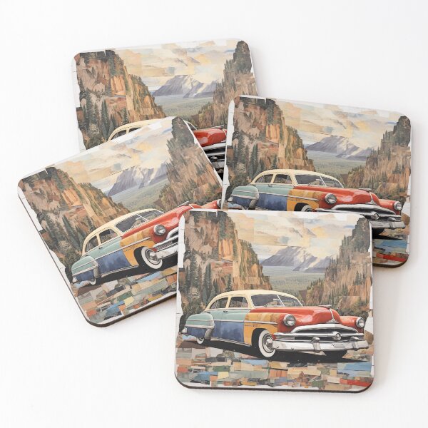 Item preview, 1949 Mercury Eight Classic Car Torn Paper Collage designed and sold by StefNomadLife.