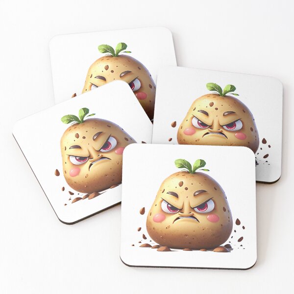 Item preview, Chibi Potato Angry Face Character designed and sold by WIKWOK.