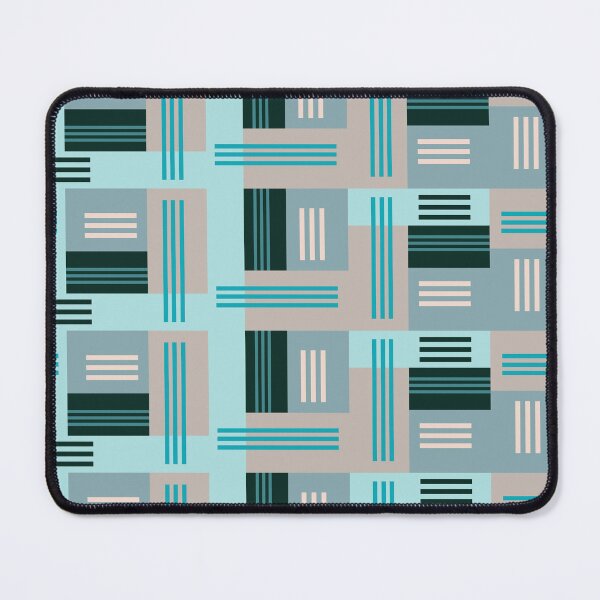 Item preview, Teal Blue Modern Stripe Geometric Seamless Pattern designed and sold by Sharon Schwalbe.