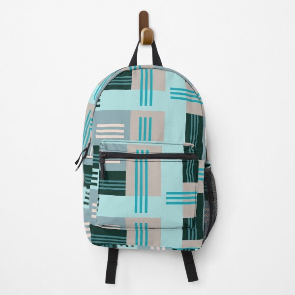 Item preview, Teal Blue Modern Stripe Geometric Seamless Pattern designed and sold by Sharon Schwalbe.