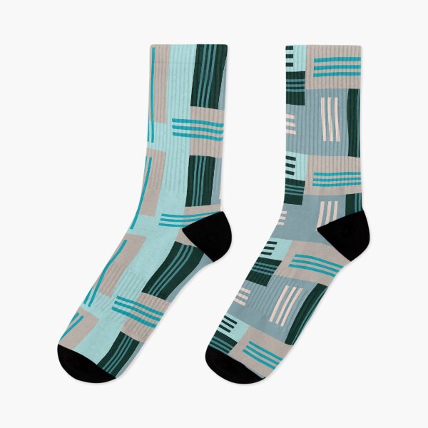 Item preview, Teal Blue Modern Stripe Geometric Seamless Pattern designed and sold by Sharon Schwalbe.