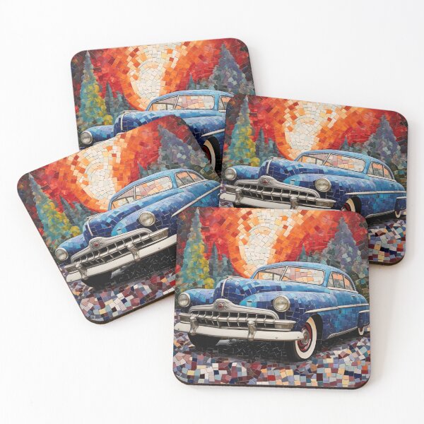 Item preview, 1949 Mercury Eight Classic Car Mix Media Mosaics designed and sold by StefNomadLife.