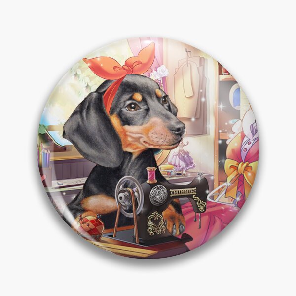 Item preview, Adorable Dachshund Tailor - Sewing Room designed and sold by Clitus.