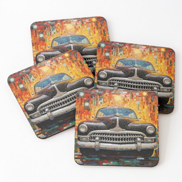 Item preview, 1949 Mercury Eight Classic Car Mix Media Mosaics designed and sold by StefNomadLife.