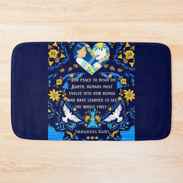 Item preview, Immanuel Kant  quote: For peace to reign on Earth, humans must evolve into new beings who have learned to see the whole first. designed and sold by artbleed.