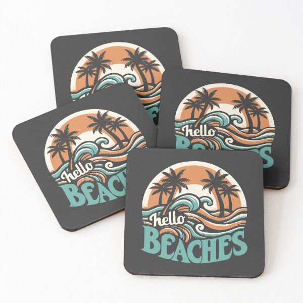 Item preview, Funny Hello Beaches Retro Groovy Vibes designed and sold by SenkinGraphics.