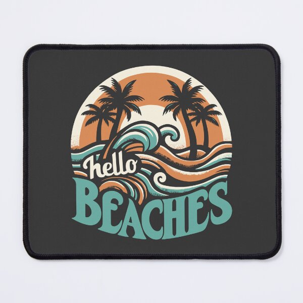 Item preview, Funny Hello Beaches Retro Groovy Vibes designed and sold by SenkinGraphics.