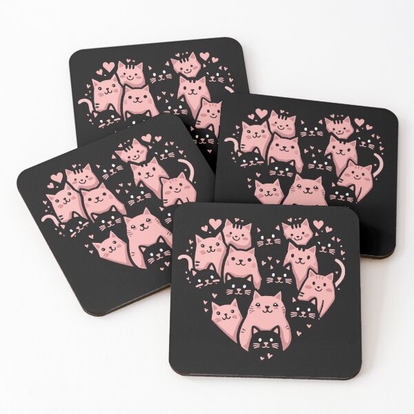 Item preview, Cats Valentines Heart Shape | Valentine day designed and sold by KalicoDesignUS.
